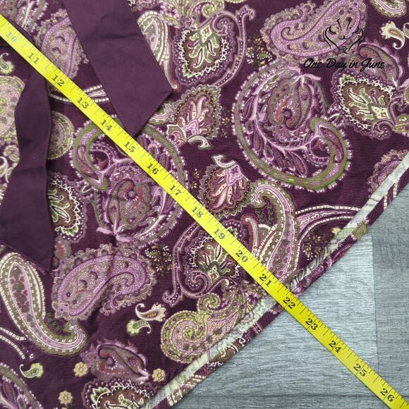 St. John's Bay Petite Wine Paisley Swirl Skirt Size 12P - Picture 4 of 5